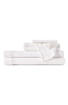 Coyuchi Adriatic 6-piece Organic Cotton Towel Set In Alpine White