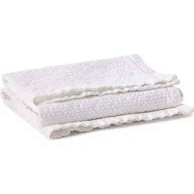 Coyuchi Adriatic Organic Cotton Guest Towel In Alpine White