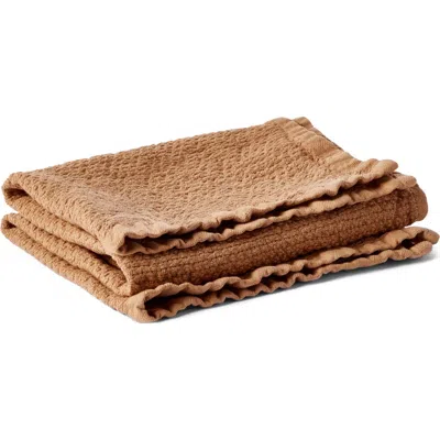 Coyuchi Adriatic Organic Cotton Guest Towel In Ginger