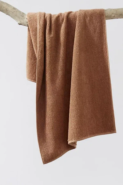 Coyuchi Air Weight Organic Oversized Hand Towel In Brown