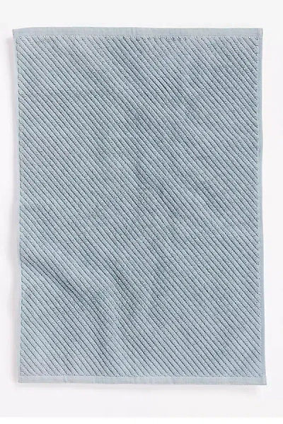 Coyuchi Air Weight Organic Twill Bath Mat In Blue