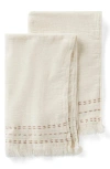 Coyuchi Alder 2-pack Organic Cotton Hand Towels In Neutral
