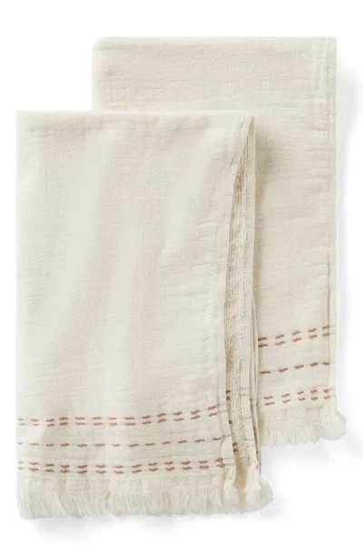 Coyuchi Alder 2-pack Organic Cotton Hand Towels In Neutral