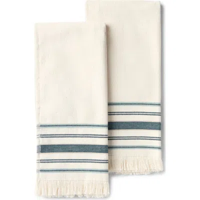 Coyuchi Aptos Organic Cotton Set Of 2 Hand Towels In Multi