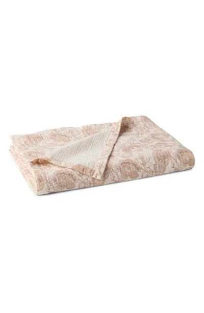 Coyuchi Balboa Organic Matelassé Print Throw In Neutral
