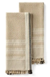 Coyuchi Bay Set Of 2 Organic Cotton Hand Towels In Neutral