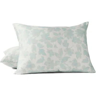 Coyuchi Camellia Organic Cotton Sateen Pillow Sham In Green