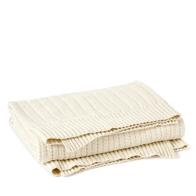 Coyuchi Casa Loma Cotton Knit Throw In Brown