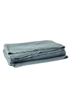 Coyuchi Cascade Matelassé Organic Cotton Blanket In Blue