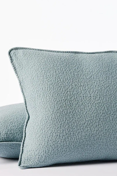 Coyuchi Cascade Organic Matelasse Euro Sham In Blue