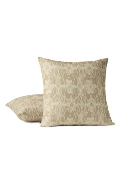 Coyuchi Cavallo Ikat Print Organic Cotton Pillow Cover In Gray