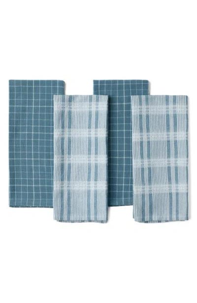 Coyuchi Clarendon Set Of 4 Organic Cotton Kitchen Towels In Animal Print