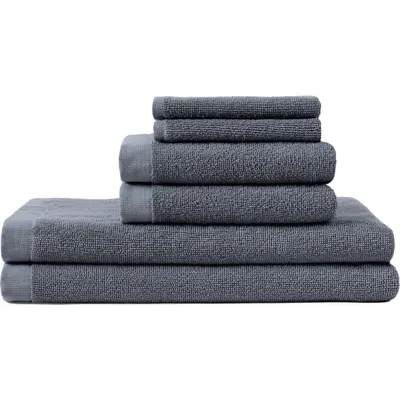 Coyuchi Classic 6-piece Organic Cotton Towel Set In Gray