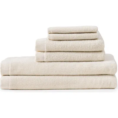 Coyuchi Classic 6-piece Organic Cotton Towel Set In White