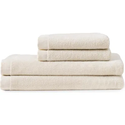Coyuchi Classic Organic Cotton Minimalist Bath Mat In White