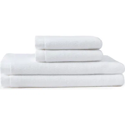 Coyuchi Classic Organic Cotton Minimalist Bath Mat In White