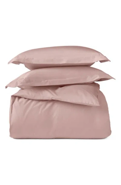 Coyuchi Classic Organic Cotton Sateen Duvet & Sham Set In Pink