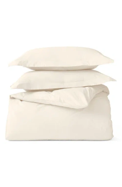 Coyuchi Classic Organic Cotton Sateen Duvet & Sham Set In Neutral