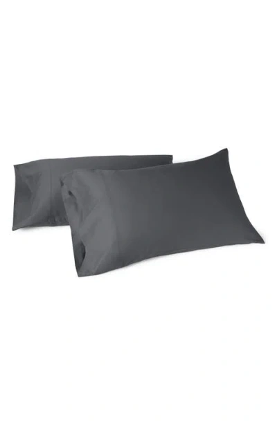 Coyuchi Classic Organic Cotton Sateen Pillowcases In Gray
