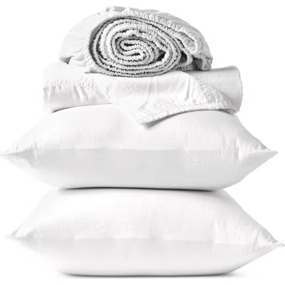 Coyuchi Classic Organic Cotton Sateen Sheet Set In White