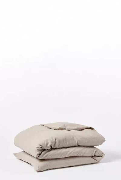Coyuchi Cloud Brushed Organic Flannel Duvet Cover In Neutral