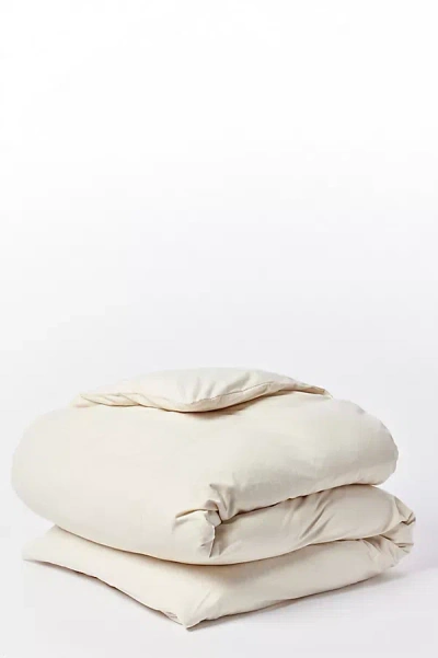 Coyuchi Cloud Brushed Organic Flannel Duvet Cover In White