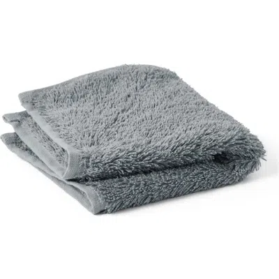 Coyuchi Cloud Loom™ Organic Cotton Washcloth In Blue
