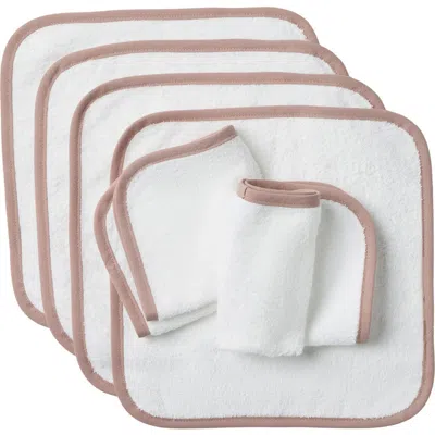 Coyuchi Cloud Loom Set Of 6 Organic Cotton Baby Washcloths In White