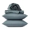 Coyuchi Cloud Soft 3 Piece Sateen Sheet Set, Twin In Gray
