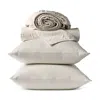 Coyuchi Cloud Soft 3 Piece Sateen Sheet Set, Twin In Pale Gray