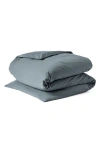 Coyuchi Cloud Soft 320 Thread Count Organic Cotton Sateen Duvet Cover In Gulf