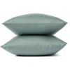 Coyuchi Cloud Soft 320 Thread Count Organic Cotton Sateen Pillowcases In Sage