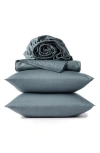 Coyuchi Cloud Soft 320 Thread Count Organic Cotton Sateen Sheet Set In Gulf