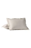 Coyuchi Cloud Soft Organic Cotton Cotton Sateen Sham In Pale Gray
