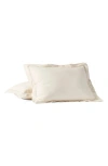 Coyuchi Cloud Soft Organic Cotton Cotton Sateen Sham In Undyed