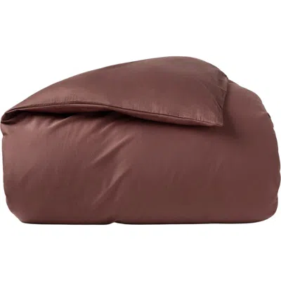 Coyuchi Cloud Soft Organic Cotton Duvet Cover In Brown