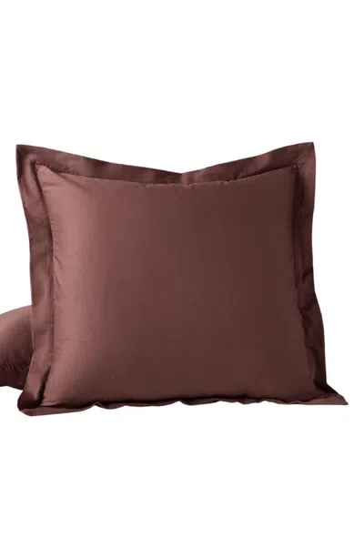 Coyuchi Cloud Soft Organic Cotton Sateen Pillow Sham In Brown