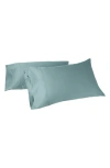 Coyuchi Cloud Soft Organic Cotton Sateen Pillowcases In Blue