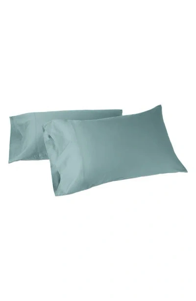 Coyuchi Cloud Soft Organic Cotton Sateen Pillowcases In Blue