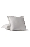 Coyuchi Cloud Soft Organic Cotton Sateen Sham In Pale Gray