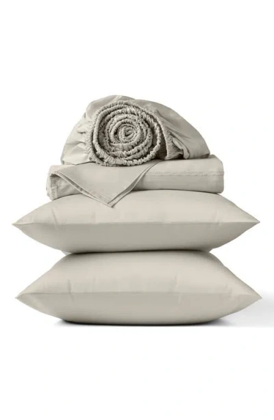 Coyuchi Cloud Soft Organic Cotton Sateen Sheet Set In Gray