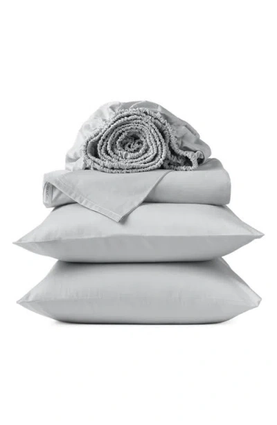Coyuchi Cloud Soft Organic Cotton Sateen Sheet Set In Gray