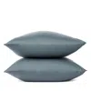 Coyuchi Cloud Soft Sateen Standard Pillowcases, Set Of 2 In Gray