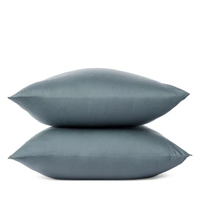 Coyuchi Cloud Soft Sateen Standard Pillowcases, Set Of 2 In Gray