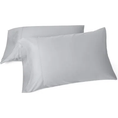 Coyuchi Cloud Soft Set Of 2 Organic Cotton Sateen Pillowcases In Gray