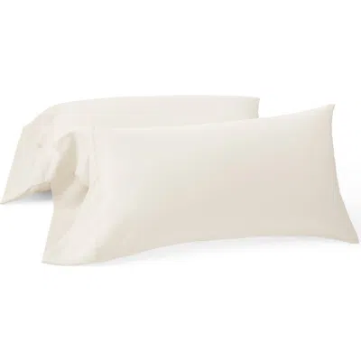 Coyuchi Cloud Soft Set Of 2 Organic Cotton Sateen Pillowcases In Neutral