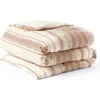 Coyuchi Coast Organic Cotton Duvet Cover In Undyed W/redwood