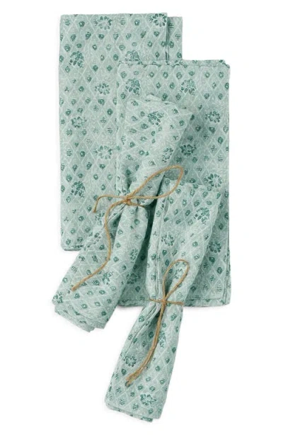 Coyuchi Coral Bell Print Napkins In Multi