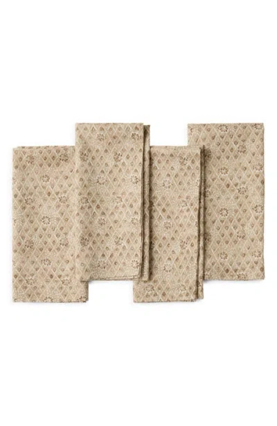 Coyuchi Coral Bell Print Napkins In Multi
