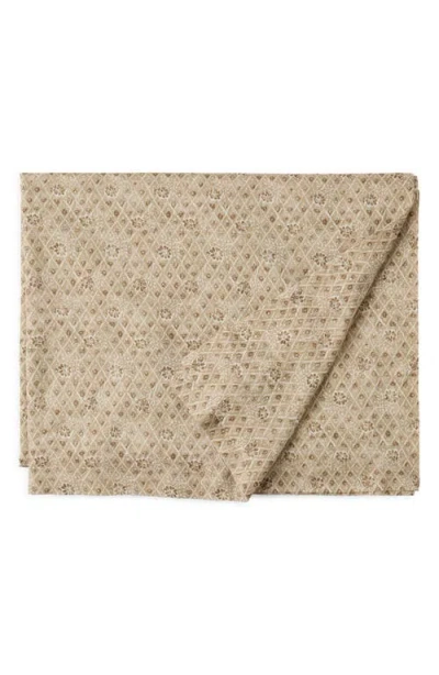 Coyuchi Coral Bell Print Tablecloth In Brown
